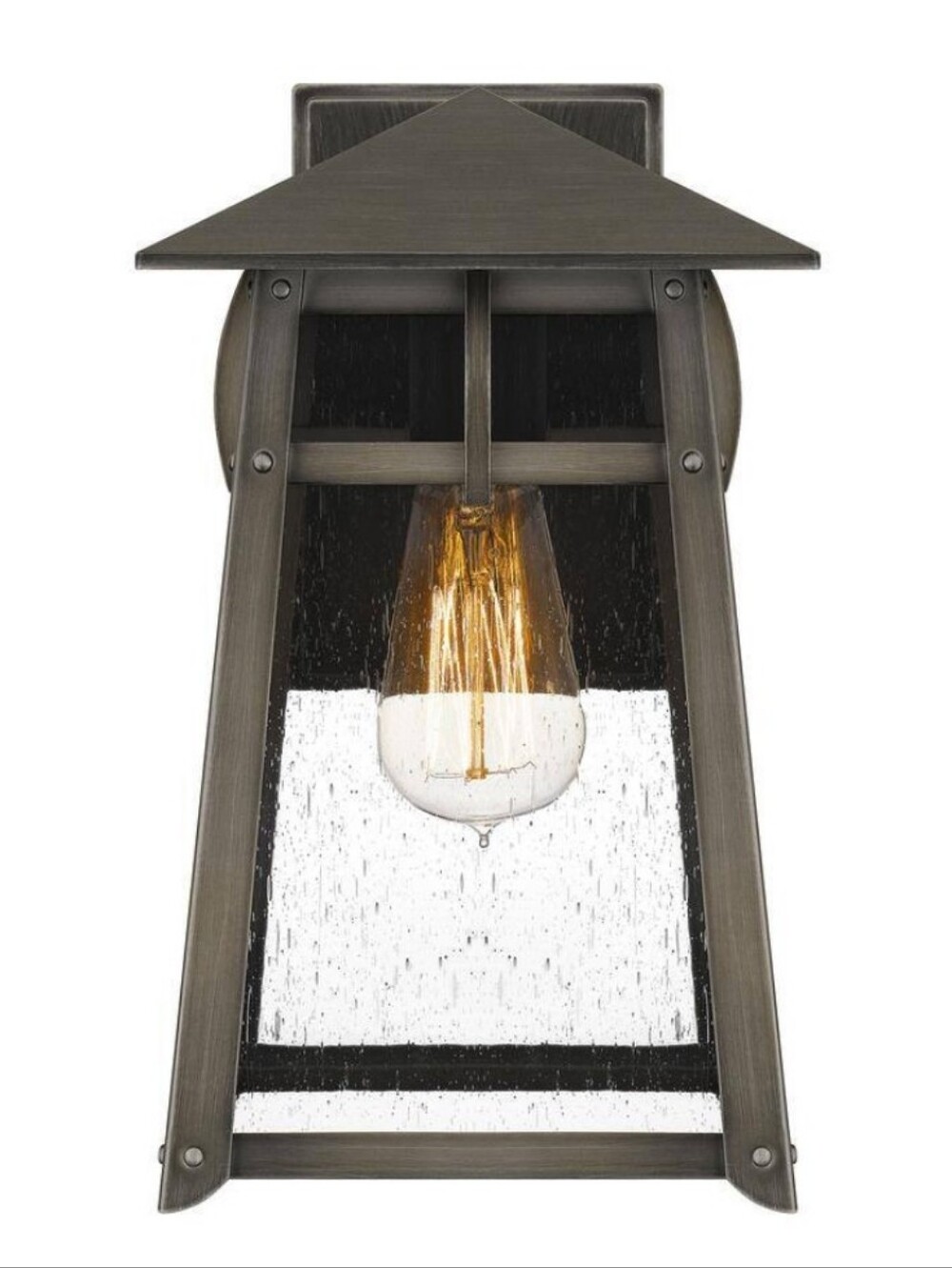 Quoizel Merle Outdoor Wall Lantern Burnished Bronze Industrial Rustic Farmhouse - Picture 4 of 7